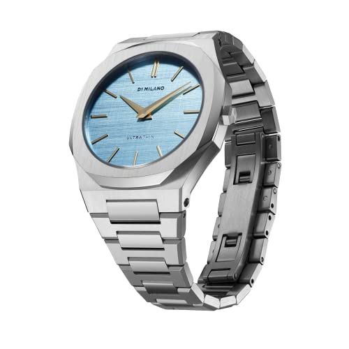 Image of D1 Milano Ultra Thin Women's Luxury Watch, Stainless Steel Case, Quartz Movement, Stainless Steel Strap, 50M Water Resistant Timepiece, Blue Dial, 2 Years Warranty - UTBL17