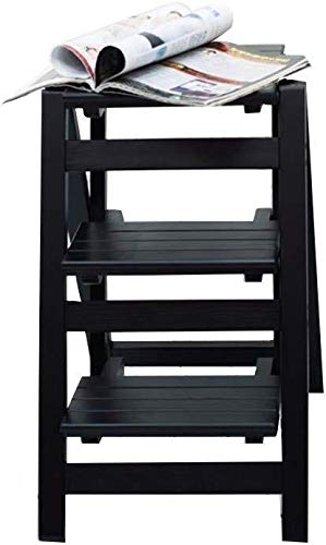 Échelle en bois compacte avec marches stables et support plantes