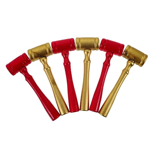 JOINPAYA 6pcs Wooden Judge Mallet Creative Pounding Tool for Hand Training Muscle Development Boys Fun Role Play Gavel