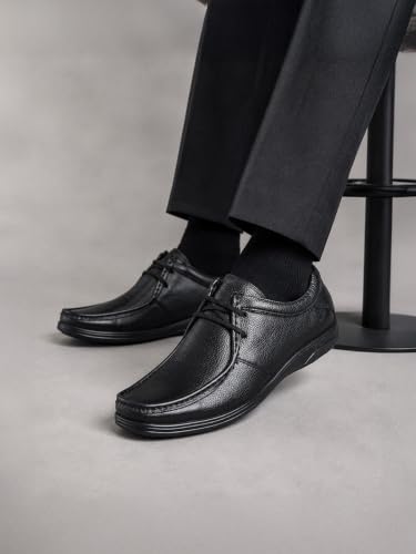 Image of Zoom Shoes ZA-3690 Men's Genuine Leather Derby Formal Shoes | Lightweight, Comfortable & Stylish Lace-Ups for Office, Business
