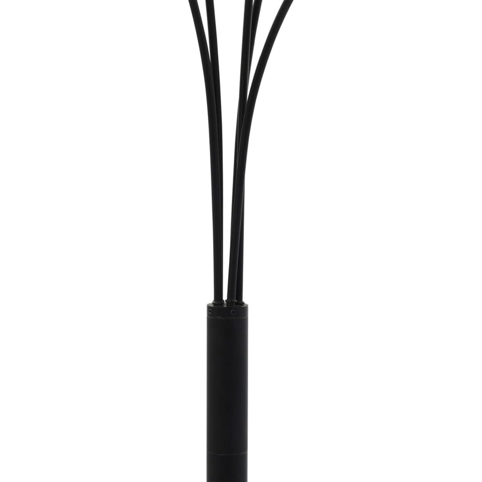 Lampada da Terra ad Arco Moderna 5 Luci Regolabile in Altezza E14 Nero e Oro Acciaio Foglia d'oro 200 cm