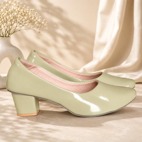 Image of Women's Block Heel Pumps | Comfortable Slip-On Office & Casual Heels | Stylish Women's Pumps