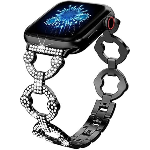 BEIZIYE Band Compatible with Bling Apple Watch Band 38mm 40mm 41mm 42mm 44mm 45mm 49m, women Bling Diamond Strap Jewelry Metal Bracelet Wristband for iWatch Series 8 7 6 5 4 3 2 1 SE Cover