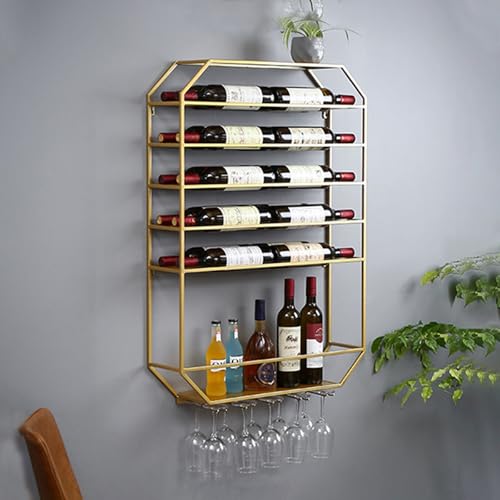 Soporte metálico para vino de pared, moderno y funcional miniatura 5