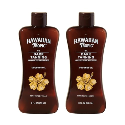 Hawaiian Tropic Dark Tanning Oil, 8 Fl Oz | Moisturizing Body Oil...