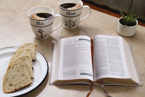 Image of NIV, Couples' Devotional Bible (Build a Biblical Foundation for Your Marriage), Leathersoft, Stone, Comfort Print: Growing Together in Christ