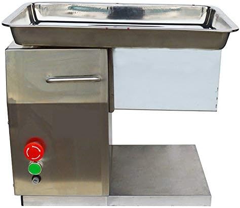 INTBUYING Commercial Meat Cutting Machine Meat Slicer QX 4mm Blade 250Kg/Hour Meat Cutter Slicer Grinder Electric Steak Pork Meat Cutter Slicer 110V