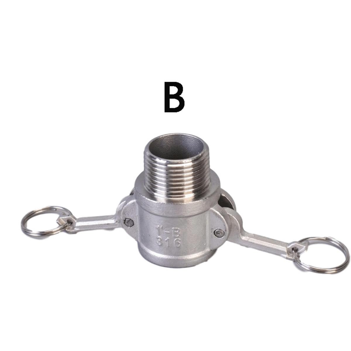 304 316 Edelstahl 1/2 Zoll 3/4 Zoll 1 Zoll 2 Zoll - 4 Zoll Weiblich Männlich Camlock-Anschlussadapter Widerhaken Schnellkupplung für Schlauchpumpe-Typ C-316 Edelstahl-1-1/4 Zoll