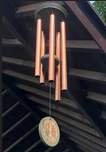 Beileids-Windspiel Für Den Außenbereich – 111,8 Cm Groß, 6 Dicke Aluminiumröhren, Tiefer Ton, Gedenkgeschenk
