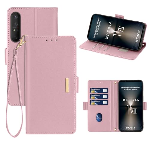 RanBluu コンパチブル Sony Xperia 1 VII SO-51F ケース 手帳型 ソニー エクスぺリア 1 VII so-51f 用 高級PUレザーケース カバー スマホケース 財布型 カード収納 マグネット カメラ保護 横置きスタンド機能