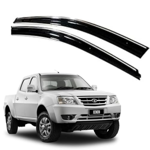 Image of CAR SAAZ Chrome Line Door Visor for Xenon (2009-2017) | Rain Guard | Wind Deflector