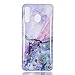 Produktbild Glitter Flexible Gel für Huawei P30 Lite,Marble Sparkle Bling Ultra Dünn Slim Schön Kreative Durchsichtiges Weich Klar Transparent Gomma TPU Silikon Schutz Handy Hülle Tasche Etui Bumper