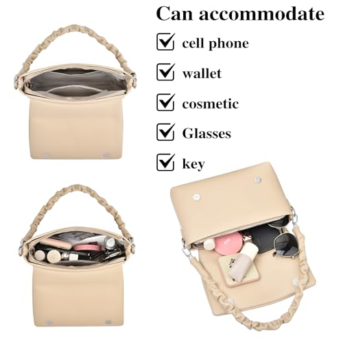 ARISTOTE Shoulder Bags Purses for Women, Hobo Tote Bag Crossbody Wallet with 2 Removable Strap 1 Cherry4