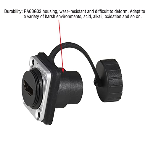 2 conectores HDMI IP67 para montaje en panel, impermeables miniatura 2
