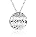 Sterling Silver Hammered Circle Pendant Necklace, 18