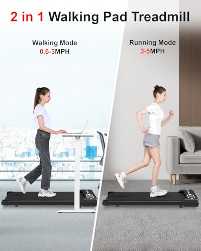 HomeFitnessCode Tapis de Course 3 en 1 Pliable - Tapis de Marche - Walking Pad Électrique, Pente 5%, 8 km/h, Moteur 2.5 HP, Surface Large 40 cm, Télécommande,Écran LCD,Capacité 130 kg – Image 6