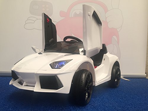 ATAA CARS Lamborghini Style 12v Voiture électrique pour Enfants avec Batterie 12 Volts et télécommande - Blanc