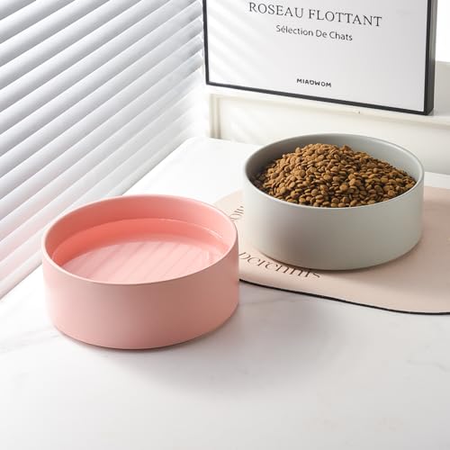 Welloyed 8'' Ceramic Dog Bowl - 70Oz Classic Dogs Food & Water Bowl for Medium and Large Breeds, Heavy-Duty Non-Slip Dog Dish, Food Grade Stoneware Pet Bowl, Dishwasher & Microwave Safe, Grey by Welloyed - Image 6