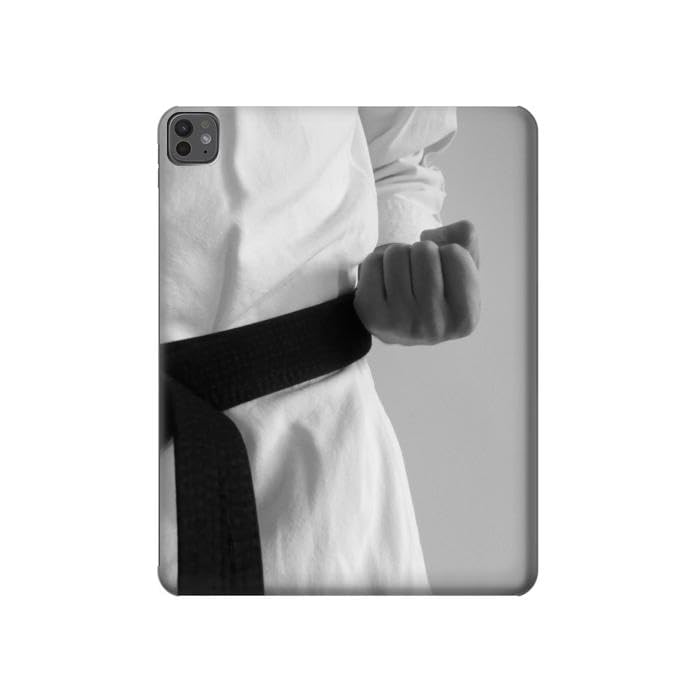 Coque iPad Pro 13 2024 Black Belt Karate housse de protection noire pour tablette