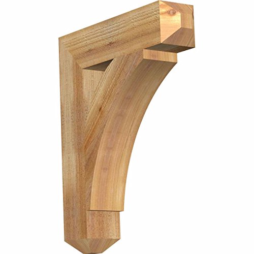 Ekena Millwork BKT04X18X22THR04RWR Thorton Craftsman Rough Sawn Bracket, 4" Width x 18" Depth x 22" Height, Western Red Cedar