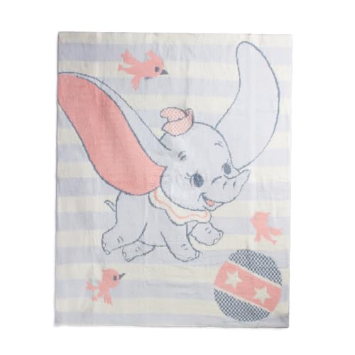 Image of Jay Franco Kids Feather Knit Blanket - 50 inch x 60 inch Inch Soft & Cozy Plush Throw for Bedroom & Couch Decor, Official Licensed Product, Multi - Dumbo