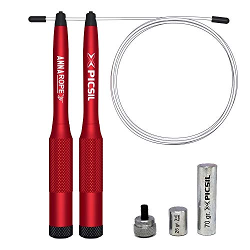 PicSil Lastres Anna Rope Pesos Weights para comba de Aluminio, Cuerda de Saltar, Cuerda para Crossfit