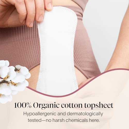 Image of Cora 100% Organic Cotton Topsheet Period Liners (72 Regular Period Liners)