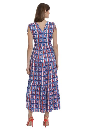 Image of Maggy London Women's Tiered Maxi with Shoulder and Waist Drawstring Details