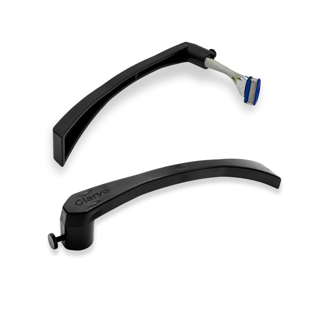 Rückenrasierer Herren – Rasierer-Verlängerung 30 cm für gängige Nassrasierer | Ergonomischer Griff zum Rücken selbst rasieren | Designed in Germany