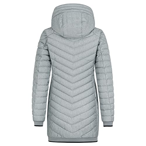 Knuffelwuff Damen Übergangsjacke - Leichte Jacke Brooklyn Größe: XXL / 44 Hellgrau - Atmungsaktive Wasserabweisende Jacke für Outdoor, Wandern, Reisen, Gassi gehen