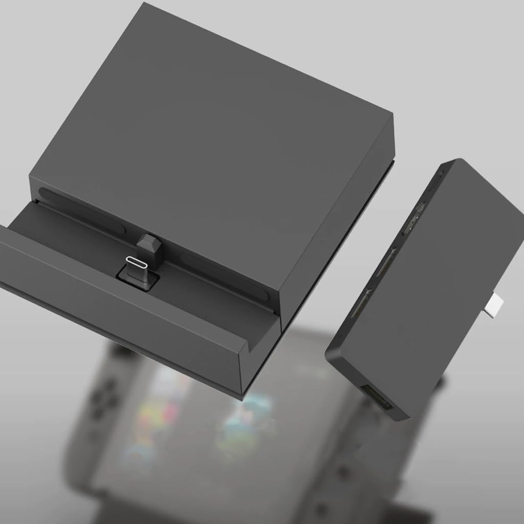Docking multifunzione Stazione di ricarica Type-C Dock Stand Supporto 4K 30Hz con Hub USB C staccabile per console