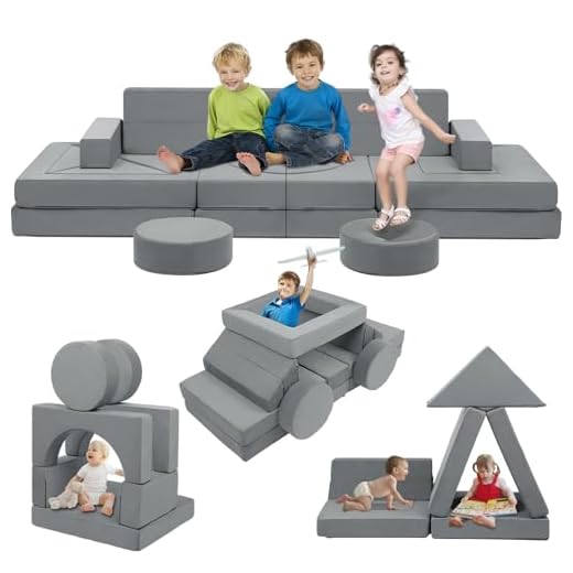 Edbuosy 22Pcs Modular Kids Play Couch - Kids Couch for Playroom Bedroom Living Rooms Toddler Sofa for Inspiring Child Creativity，Children Convertible Foam Sofa