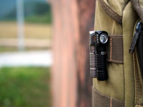 Image of Manker E02 III Everyday-Carry Flashlight, USB-C Rechargeable 10440 / AAA Flashlight, Pocket EDC Flashlight with Magnetic Tail, Reversible Clip (400 Lumens NICHIA 519A-v1 4000K R9080, Black)
