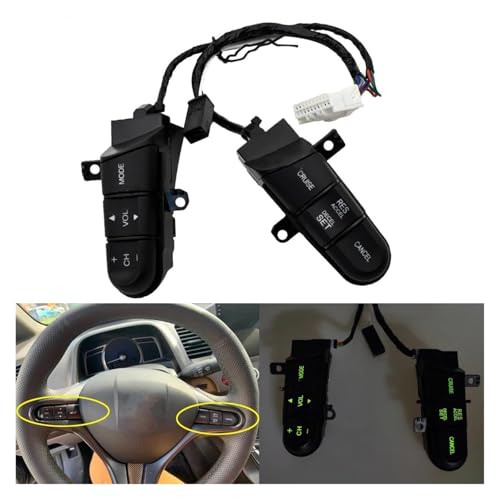 Touches remplacement commande audio au volant interrupteur Civic 2006-2011 Jazz - 2