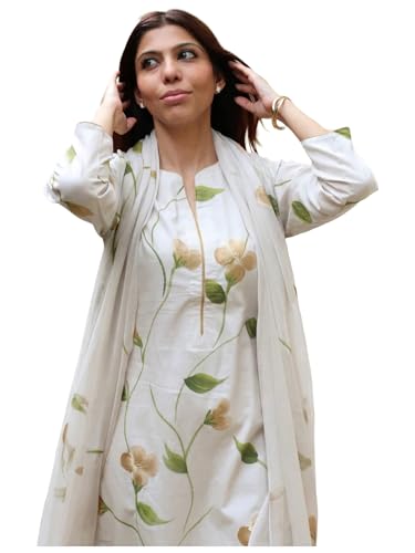 Image of ANNI Designer Viscose Printed Kurta for Women | Kurti Set Woman | Kurta with Pant & Dupatta | Straight Ethnic Suit | Indian Outfit Ladies Dress Stylish Traditional Clothing Office Party Fashion Look