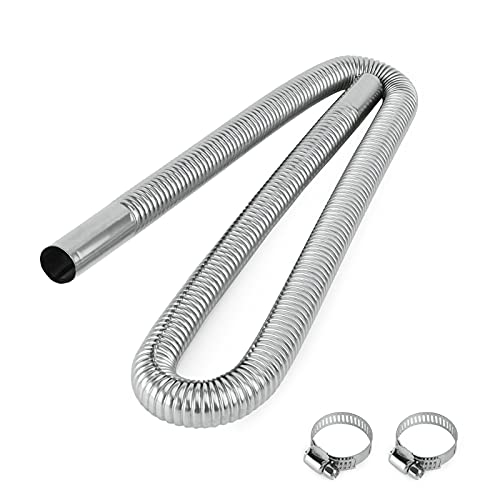 Image of color tree Stainless Steel Exhaust Pipe 1 Inch 2.5CM ID Parking Air Heater Fuel Tank Diesel Gas Vent Hose Length 47.2Inch 120CM