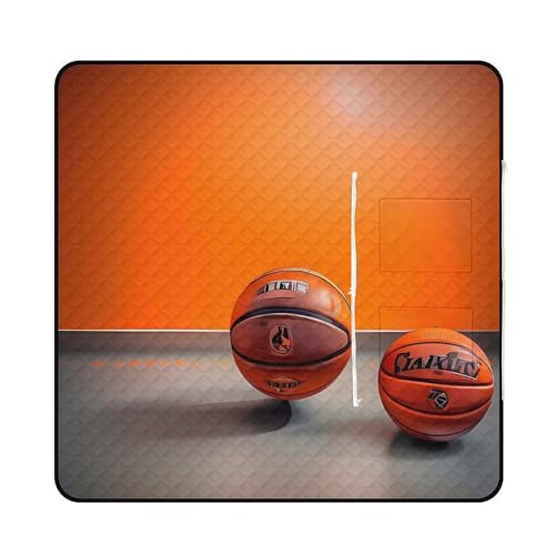 Couverture de pique-nique orange pliable avec fermeture éclair pour camping