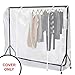 Ruibo Clear Garment Rack Cover Dustproof Clothes Rack Cover with 2 Durable Zipper/Clothing Waterproof Protector (L:71x20x60 inch)