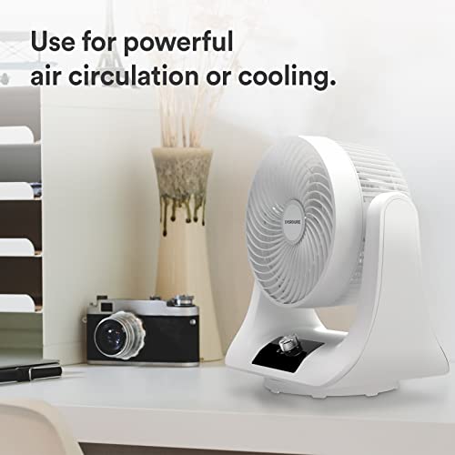 Everdure 9” Oscillating Desk Or Table Fan, 3 Speed Settings, Targeted Airflow Control, Low Noise, Portable, Personal Fan, Perfect Cooling Fan For Bedroom, Living Room, Home Office, White #TOP6