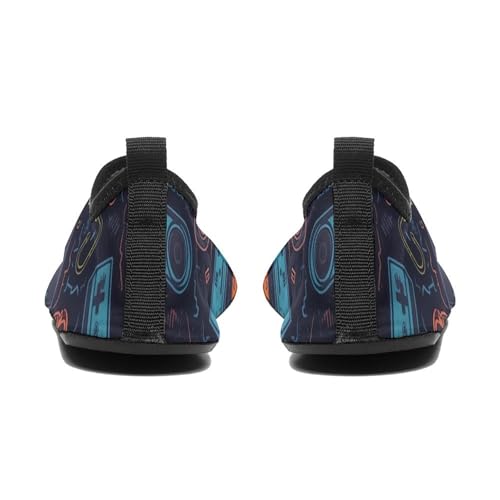Water Shoes for Women Men Swim Beach Shoes Quick Dry Barefoot Aqua Shoes Game Video Gaming Pattern Sport Shoes Hiking Shoes3