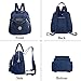 PORRASSO Casual Mochila Mujer Bolsa de Hombro Señoras Bolso Bandolera Nylon Daypack para Trabajo Viajes Uso Diario Azul Marino Imagen de PORRASSO Casual Mochila Mujer Bolsa de Hombro Señoras Bolso Bandolera Nylon Daypack para Trabajo Viajes Uso Diario Azul Marino