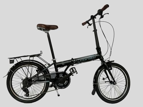 Toys Store 20 Zoll Alu Faltrad Klapprad 7Gang-Schaltung Camping Rad Klappfahrrad (Schwarz-Blau)