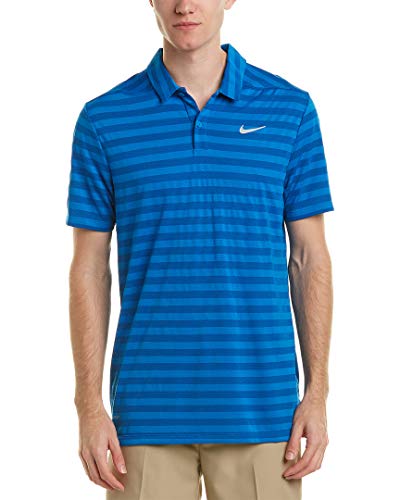NIKE Mens Golf Dry Polo, S, Blue