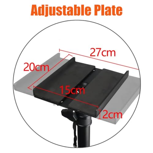 Image of Softline Pro Desktop Studio Monitor Speaker Stand Adjustable Top Plates - Single (SP 903 VT)