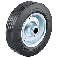 Ersatzrad für Stützrad 200x50mm Vollgummireifen auf Stahlfelge für PKW-Anhänger & Wohnwagen Stützlast 150 kg Robustes Stützrad-Ersatzteil