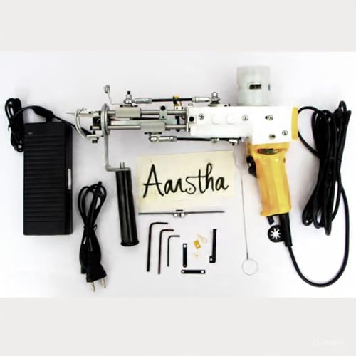 Image of Tufting Starter Kit, Carpet and Rug Making, Complete Package with All Supporting Tufting Supplies Yarn,Frame,Glue, Trimmer, Perfect for Beginners & Professionals