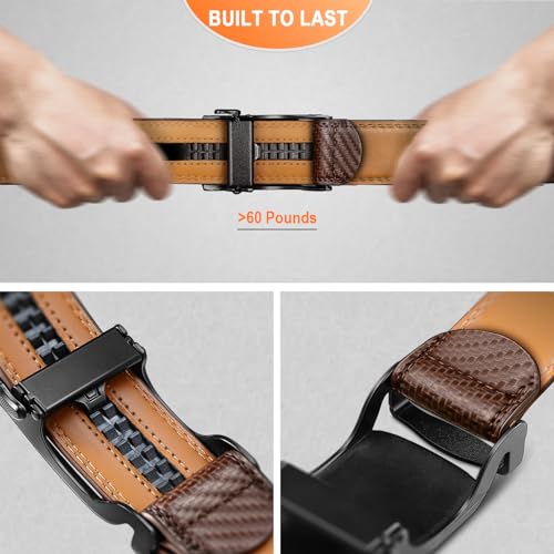 Image of BULLIANT Men's Ratchet Belt Nontrimmable-Click Belt Adjustable for Men Gift Lightweight 1 3 /8 inch