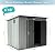 Domi 6x8FT Resin Outdoor Storage Shed with Sloping Roof, Waterproof Outside Sheds with Windows & Vents, Heavy-Duty Plastic Tool Storage Shed for Patio Furniture, Lawn Mower, Bike