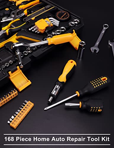 image for COMOWARE 168 Piece Home Repair Tool Kit - Basic Household Hand Tool Ki