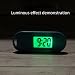 Imagen de Reloj con Llavero para Estudiantes Reloj electrónico Digital Reloj de Bolsillo de Prueba silenciosa Reloj de Bolsillo de Vidrio con Alta transmisión de luz (Negro